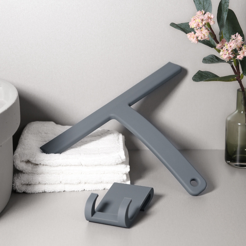 Silicone wiper with Hook bathroom bathroom bath room tile household glass cleaning scraper 9-inch