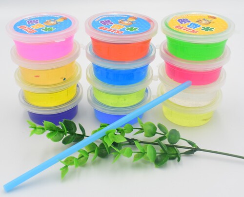 Children's Crystal Color Clay Ultra-Light Crystal Clay Plasticine Creative Clay 12 Colors Transparent Box