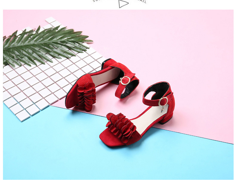 Women's Fashion Solid Color Open Toe Ankle Strap Sandals display picture 3