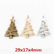 DIY饰品配件复古合金 三色色可选圣诞树 zakka批发厂家直销6454