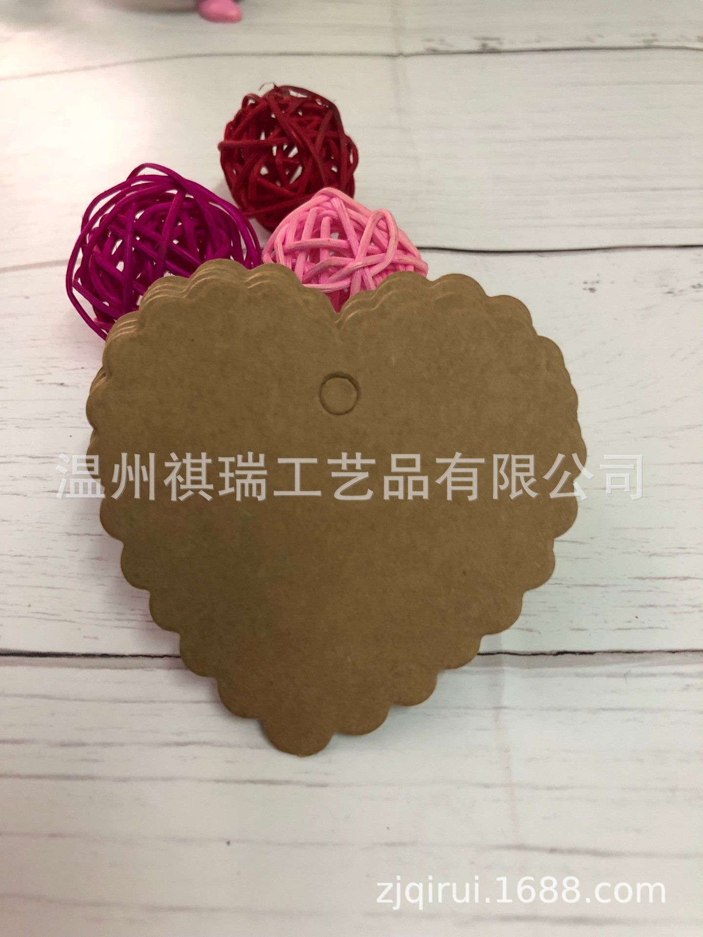 现货 波浪边 彩卡 爱心吊牌 许愿 DIY 标签 留言 婚庆 情人节