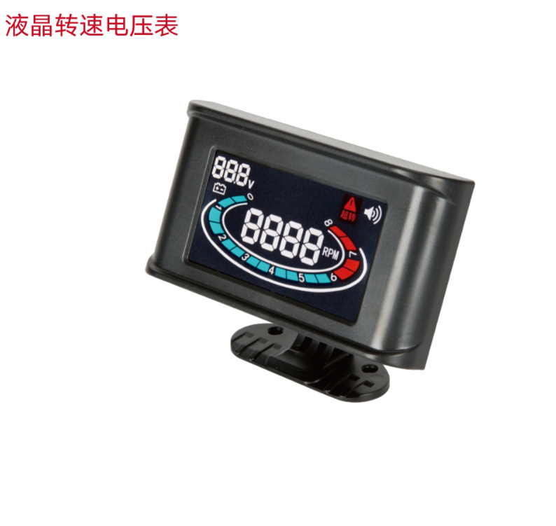 Lcd Display Engine Speed and Voltage Two-In-One Combination Meter for Cars, Trucks, and Engineering Vehicles, Instrument Modification Digital Display