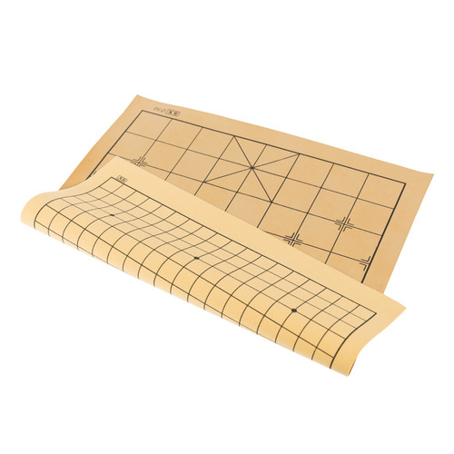 Dual-purpose pu leather Go chess board soft velvet Chinese chess drawings backgammon military chess folding double-sided leather chess board