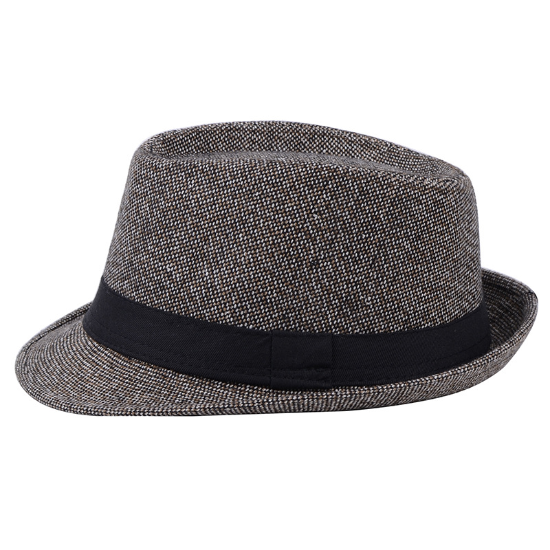 Unisex Basic Color Block Patch Crimping Fedora Hat display picture 3