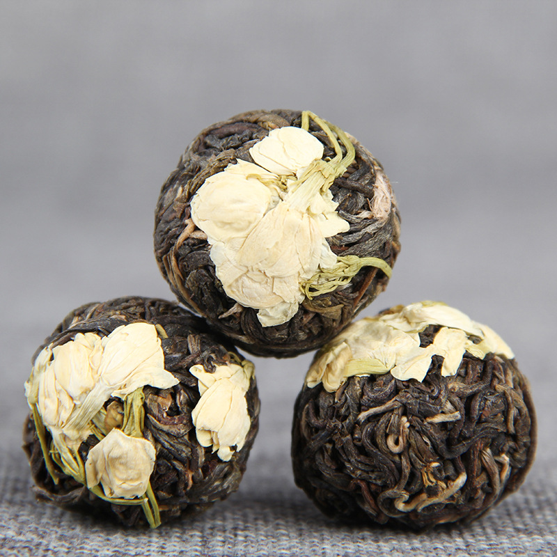 Handmade Flower Tea Pu-erh Jasmine Flower Tea Dragon Pearls Pure Handmade Pu-erh Small Pouch Tea Ancient Tree Tea Pure Raw Tea