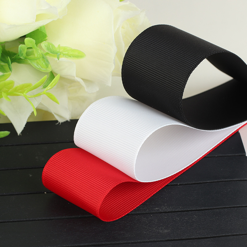 螺纹带logo印刷蝴蝶结服装辅料涤纶织带手工DIY蛋糕礼盒绑带罗纹