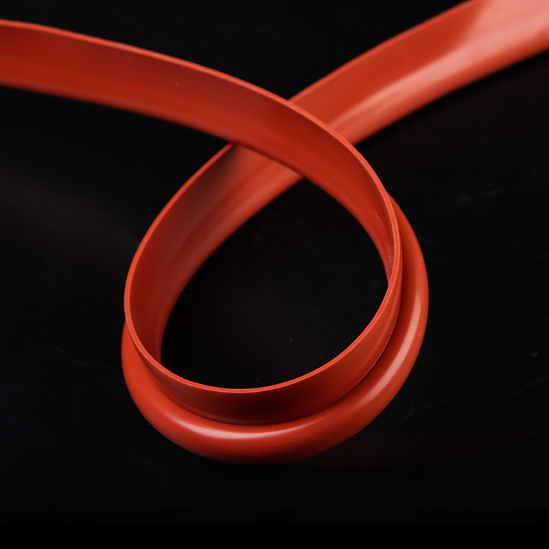 9字型硅胶密封条减震耐高低温P型硅橡胶条冷库门烤箱防撞条胶管