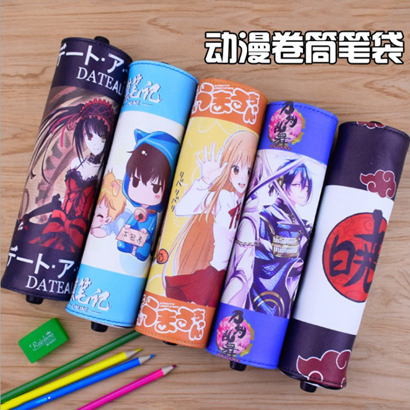 动漫周边定制 你的名字阴阳师小樱卷筒学生笔袋 创意文具卡通笔袋|ru