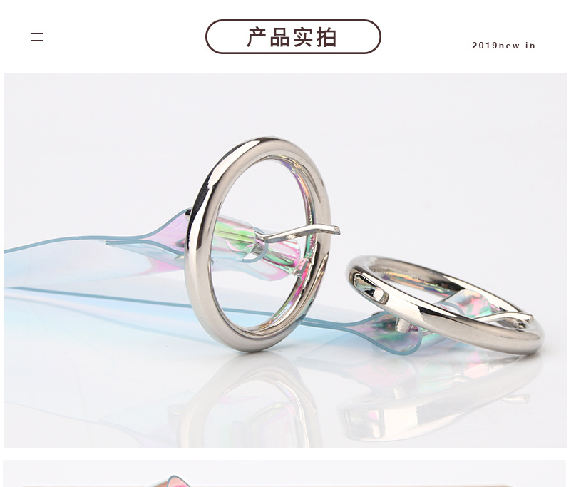 53g Weight Alloy, Plastic Material Round Pattern Women'S Gender Basic Style New Ladies Belt Korean Dazzling Pierced Transparent Belt Jeans Dress Decorative Belt Wholesale Nihaojewelry 6