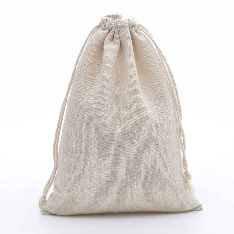 棉布礼品束口袋 抽绳束口包装袋ding制印logo广告收纳棉布化妆袋