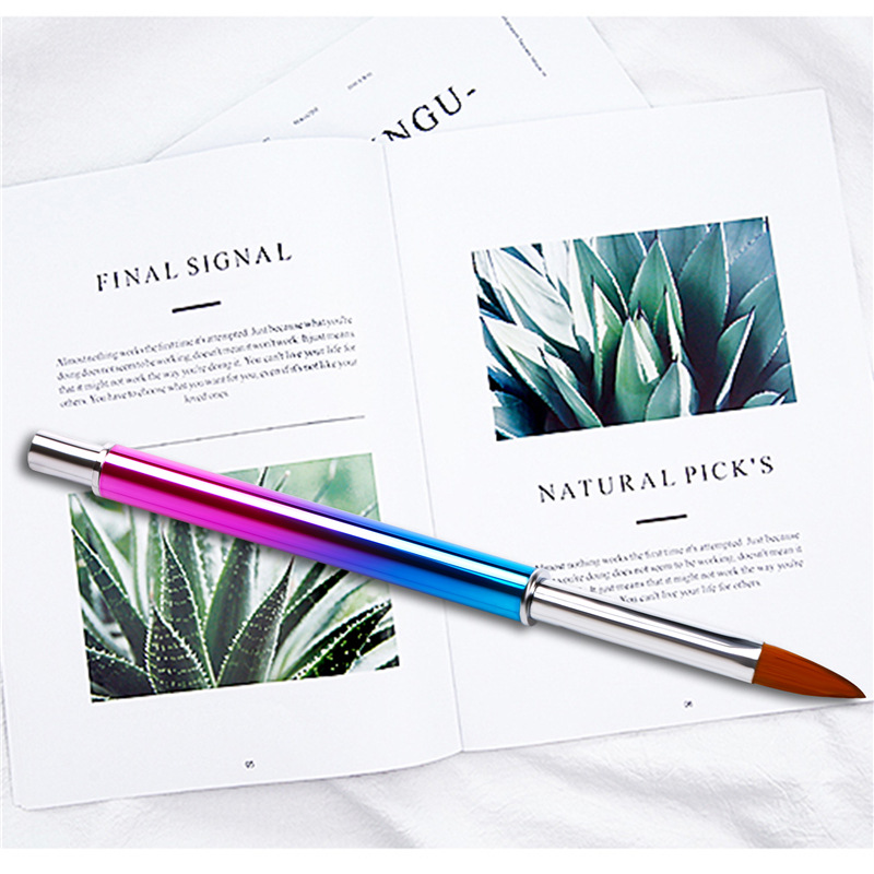 Cruz-Frontera de reemplazo cabeza cristal pluma traje de uñas arte de gama alta 5-cabeza reemplazable Cristal Tallado color pintura pluma ventas directas de la fábrica