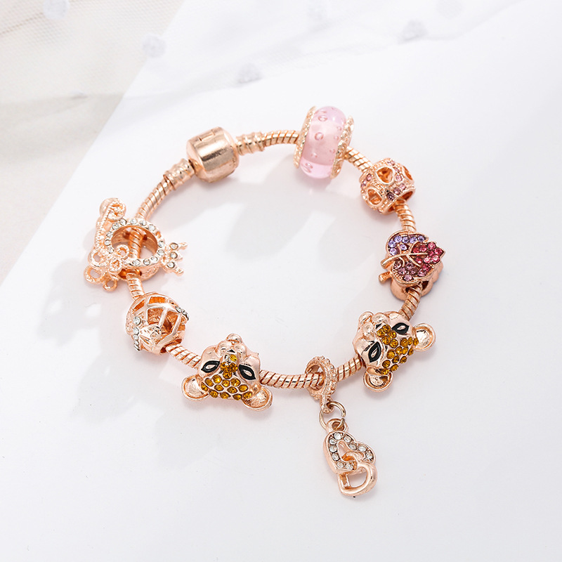 1 Piece Simple Style Heart Shape Flower Copper Plating Zircon Women's Bracelets display picture 19