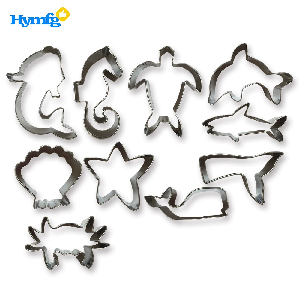 DIY11 piece of set of marine biological baking tool Animals Stainless Steel Tools Fish Biscuits Direct Sales Wholesale