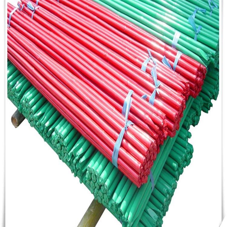厂家批发各种规格套塑竹竿 出口竹竿 多色竹竿定制