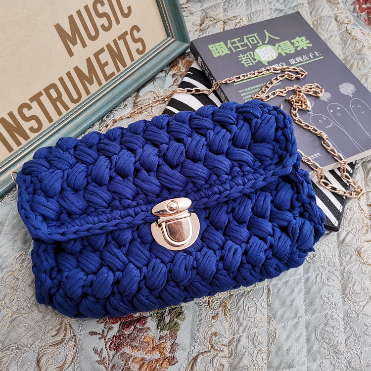 泫雅同款编织包材料包 手工斜挎包钩针布条包小香风小红书diy