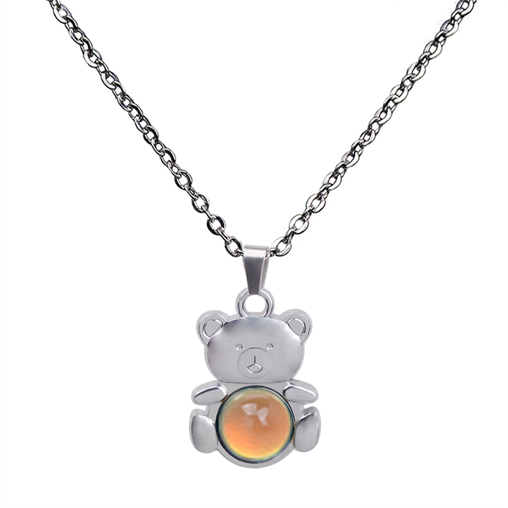 201 Stainless Steel, Arylic, Zinc alloy Material Wholesale Jewelry Animal 201 Stainless Steel Arylic Zinc Alloy Acrylic White-Plated K Plating Necklace
