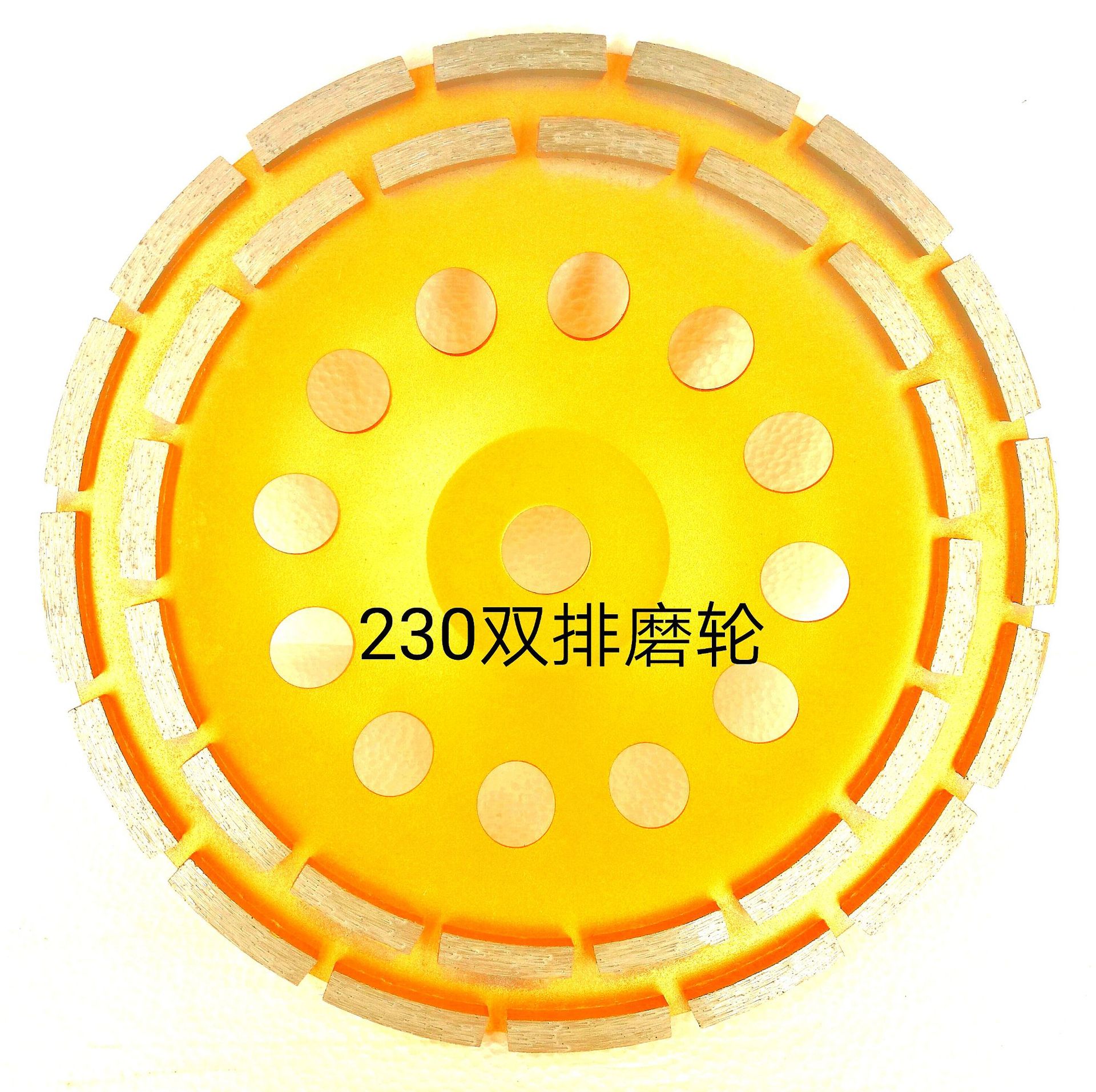 Rueda de diamante Disco de molienda de tipo tazón en stock Diente de doble fila Diente de turbina Diente de una sola fila Diente de granito Hormigón