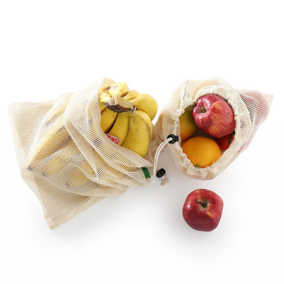 Amazon fruit mesh bag drawstring bezel vegetable cotton mesh storage bag spot cotton mesh bag supermarket shopping
