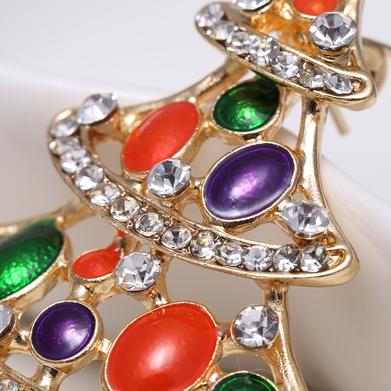 30g Weight Brooches Classification Daily Occasion Alloy Material Christmas Festival Human Pattern Women'S Gender Water Drop Design Fashion Style Fashion Pin Human Alloy Water Drop Women'S Brooches 8