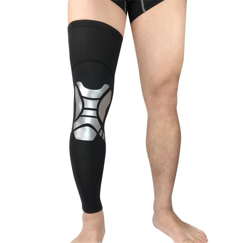 跨境批发专业运动护膝保暖压缩护大小腿套户外篮球足球护具可代发