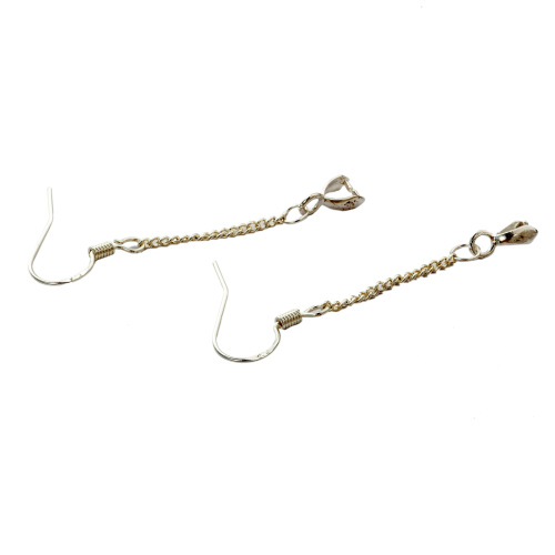 Korean Pearl Jade Pendant 925 Earrings Accessories with Earring Hook Ear Clasp Genuine Gold DIY Earring Accessories