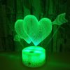 Touch LED acrylic table lamp, 3D, Birthday gift