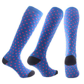 外贸男女户外运动压缩袜长筒压力袜骑行护腿袜Compression socks