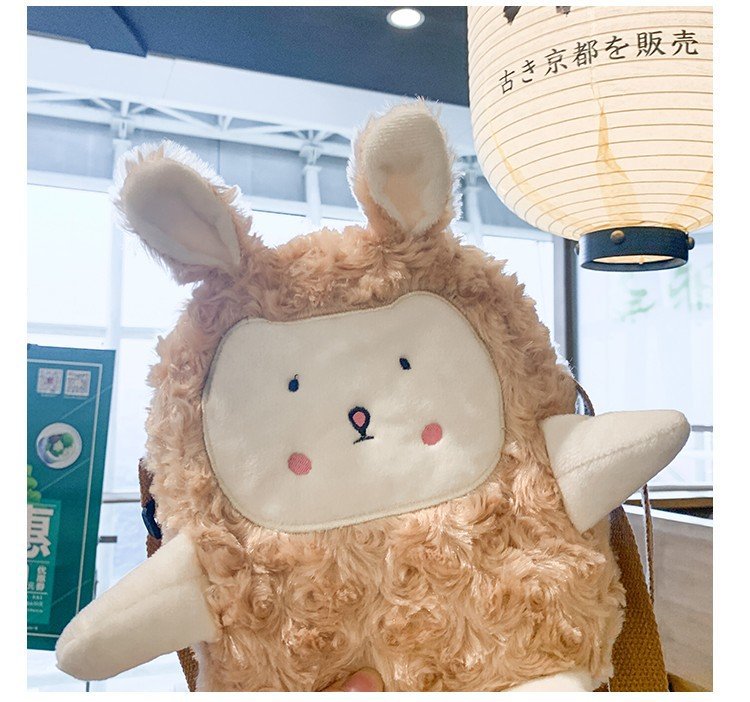 Teddy Soft Cute Little Sheep Shoulder Bag Cute Cartoon Girl Mobile Phone Bag display picture 23