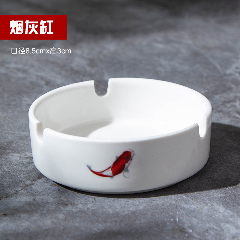 ホテルの中国式の陶磁器の置物の食器の4つのセットのホテルの湘菜の四川料理の特色のセットの火鍋の店は鯉を印刷します。|undefined