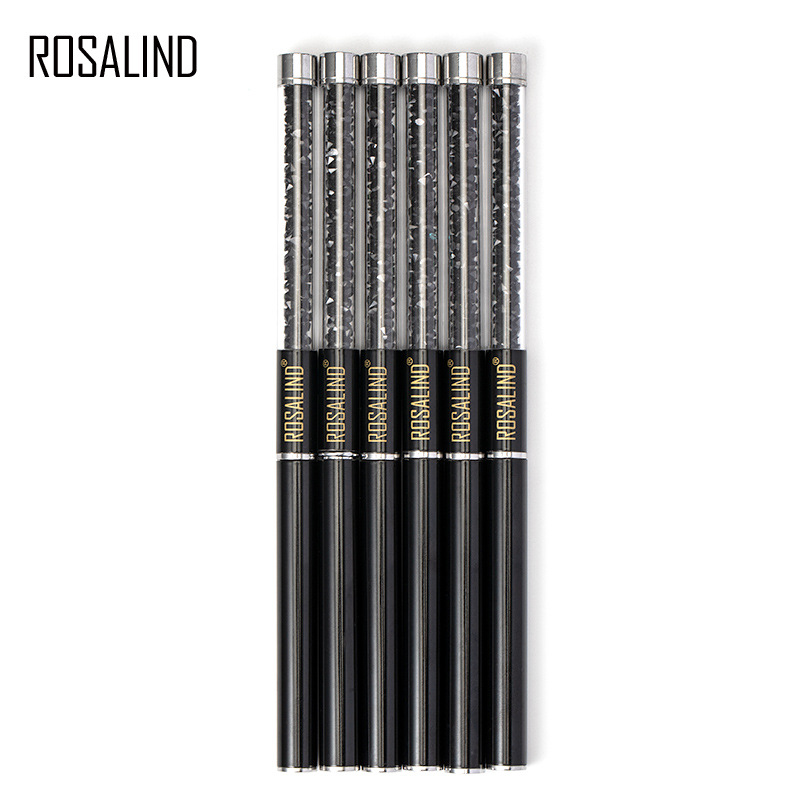 rosalind美甲筆組合套裝 甲油膠平頭光療筆 斜口彩繪筆拉絲水晶筆