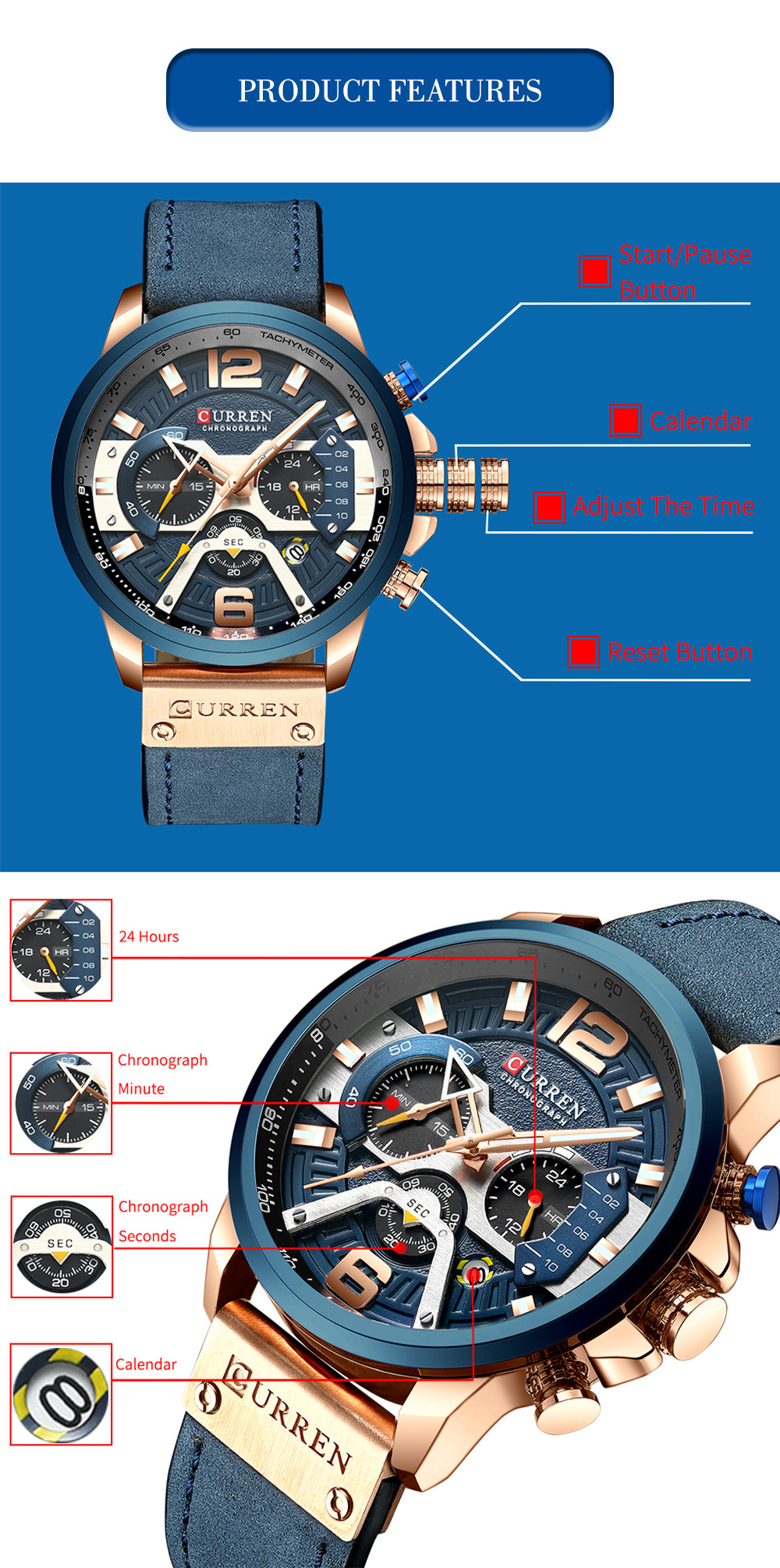 CURREN 8329 Features