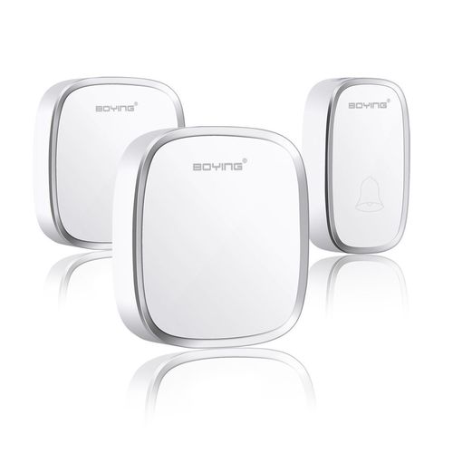 US Standard, EU & UK Standard A101 One-to-Two Wireless Doorbell for Home Use, Long-Range Digital Music Doorbell for Villas and Callers