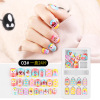 Cartoon nail stickers for manicure, cute fake nails, ready-made product