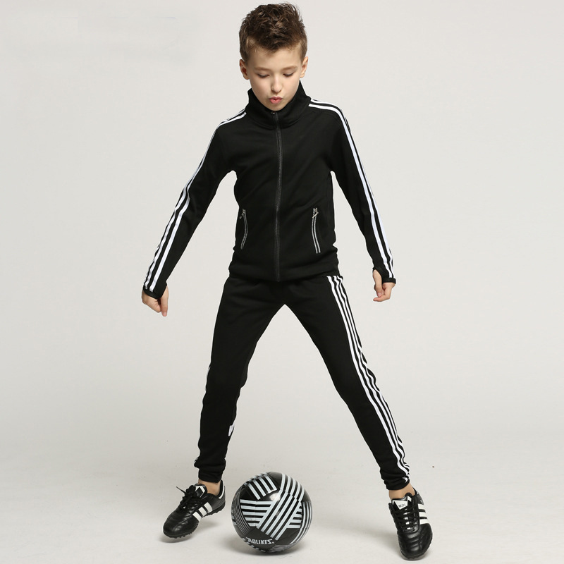 兒童足球服套裝男童女孩訓練服定制小學生光板球衣運動比賽隊服秋