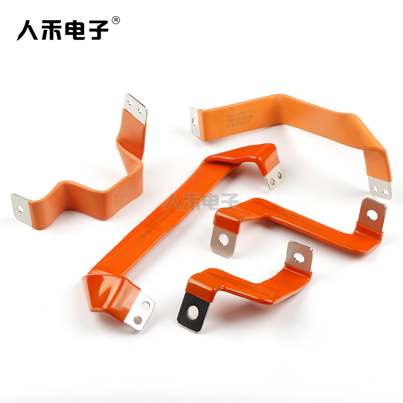 电池铜箔条母排电流桥架导电件扩散焊铜软连接厂家绝缘层激光打标