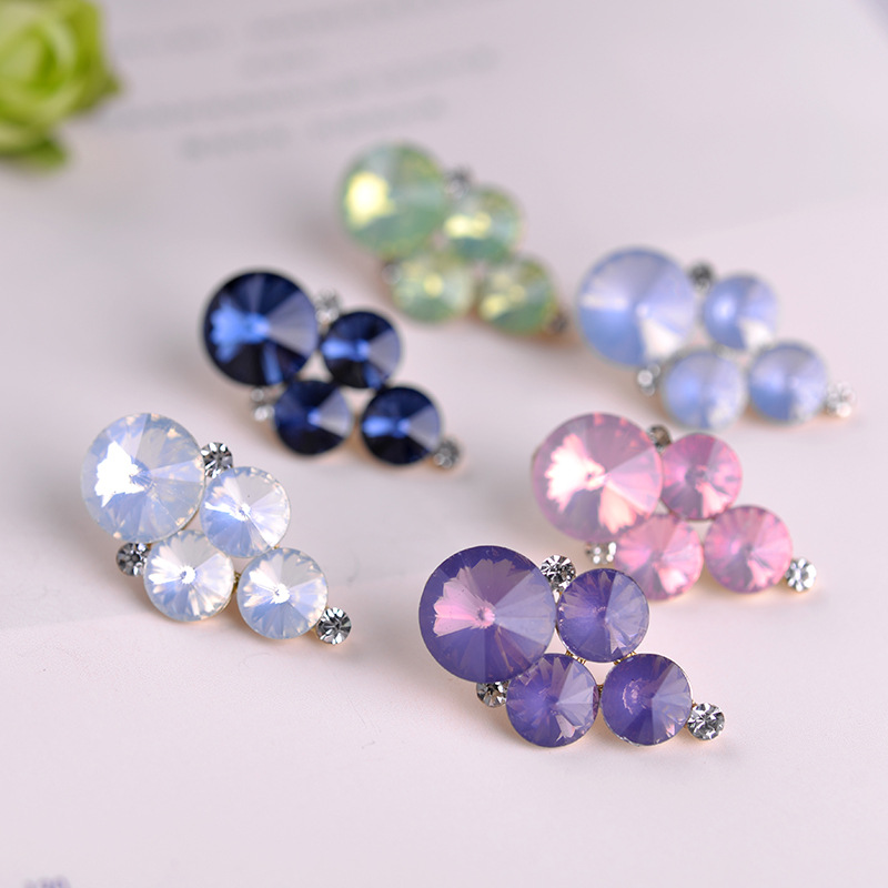 1 Pair Fashion Flower Alloy Plating Artificial Pearls Rhinestones Women's Drop Earrings display picture 19