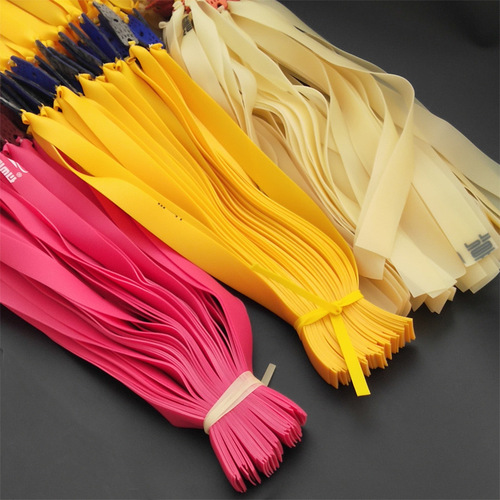 Wholesale slingshot flat rubber band slingshot leather 1.0 two-color wide flat rubber band slingshot leather 1.2 flat rubber band set