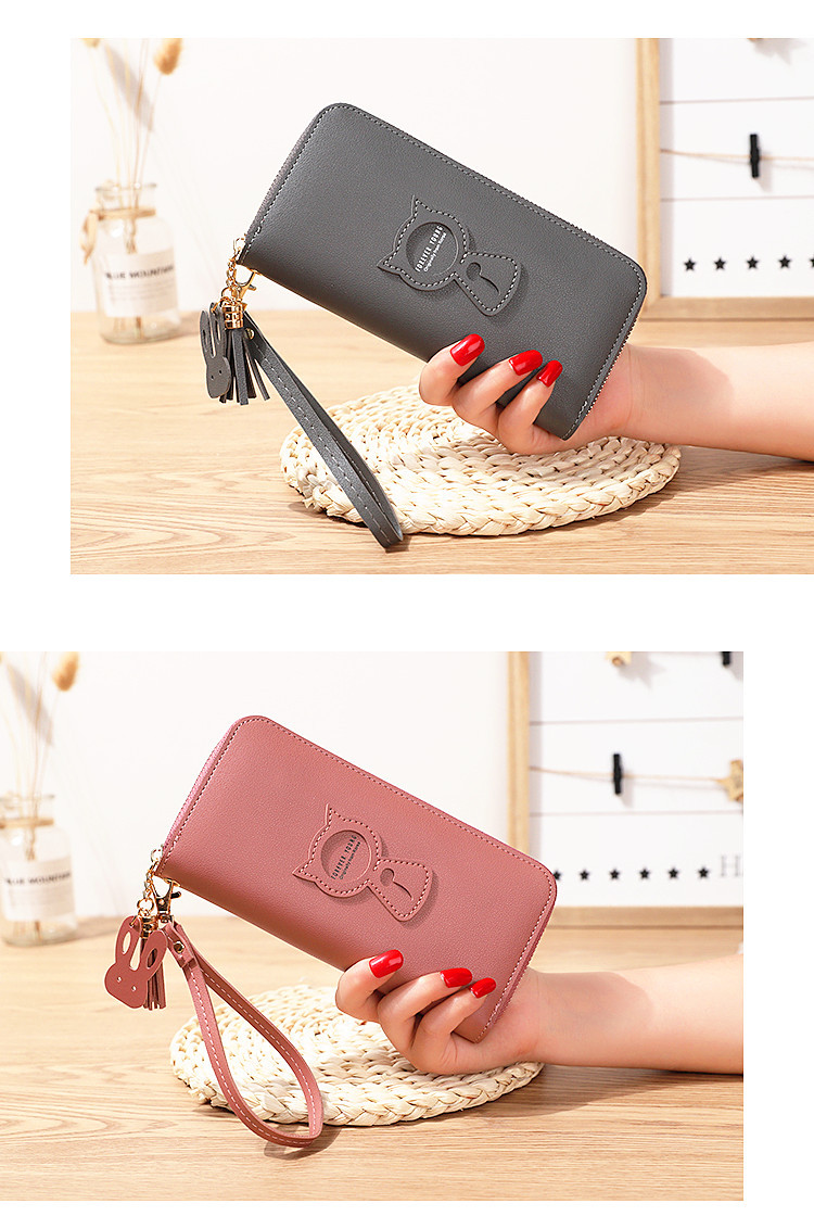 Women's Solid Color Pu Leather Zipper Wallets display picture 3