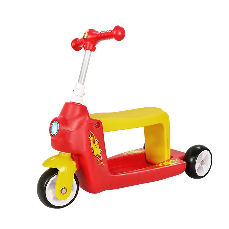 儿童滑板车可推三合一可坐可滑1-4岁溜溜车6岁男孩五合一滑滑车女