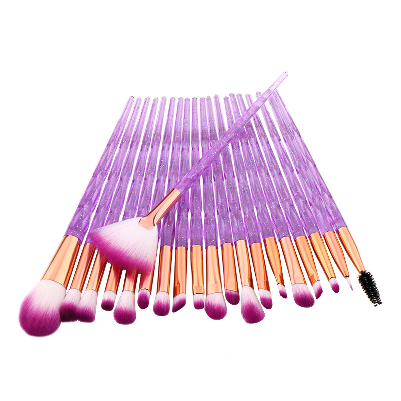 Fashion Diamond Handle Colorful Gradient Eye Makeup Brush Set Wholesale Nihaojewelry display picture 19