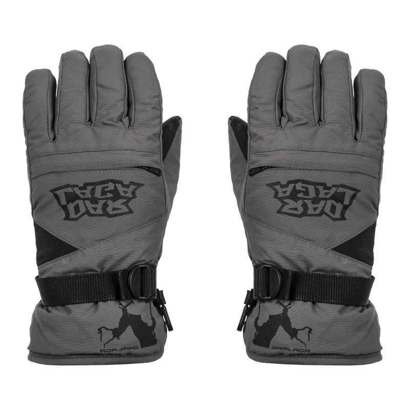 厂家现货日韩跨境青少年户外骑行滑雪手套防水防滑耐磨手背拉链