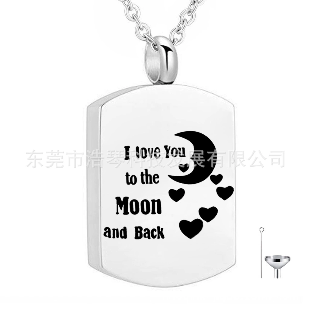 Нержавеющая сталь домашнее животное пекарная шкатулка кулон ожерелье Мода надписи памятная открытка похороны ювелирные изделия флакон духов аксессуары