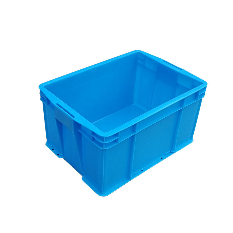 厂家批发 450-230箱 注塑蓝色周转箱 清洗筐 450*320*235冷链箱