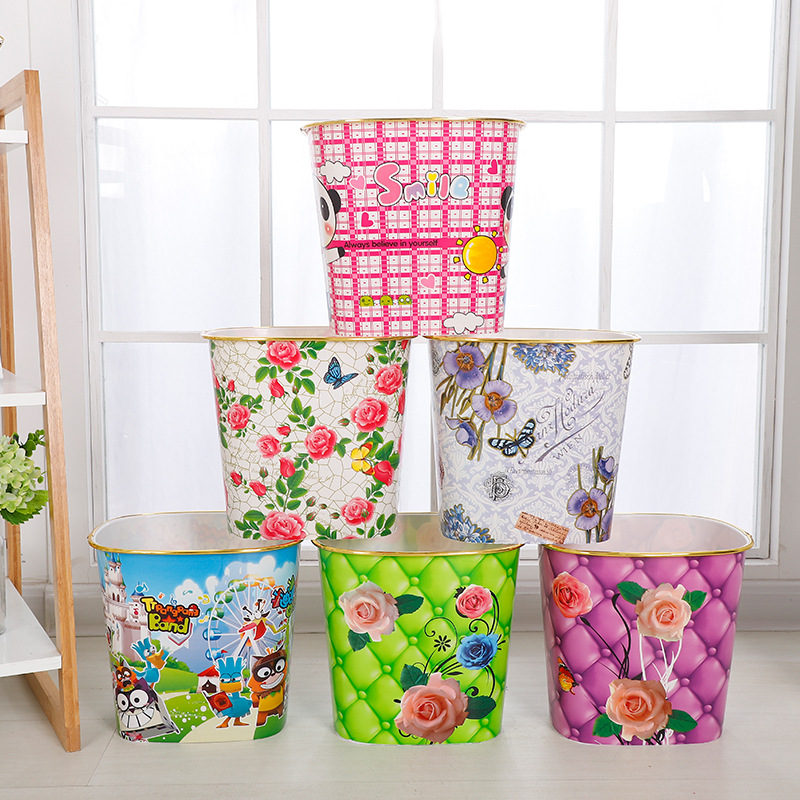 thickening square Health barrels wholesale APPLIQUE Trash Phnom Penh Decor Home Furnishing Paper tube Waste paper basket in stock