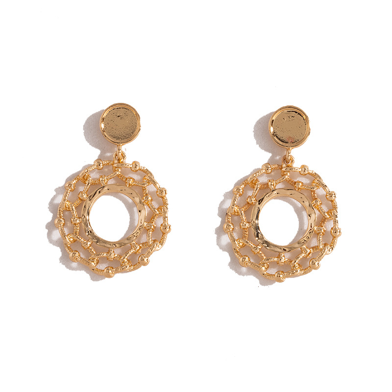 New Circular Hollow Fashion Earrings display picture 7