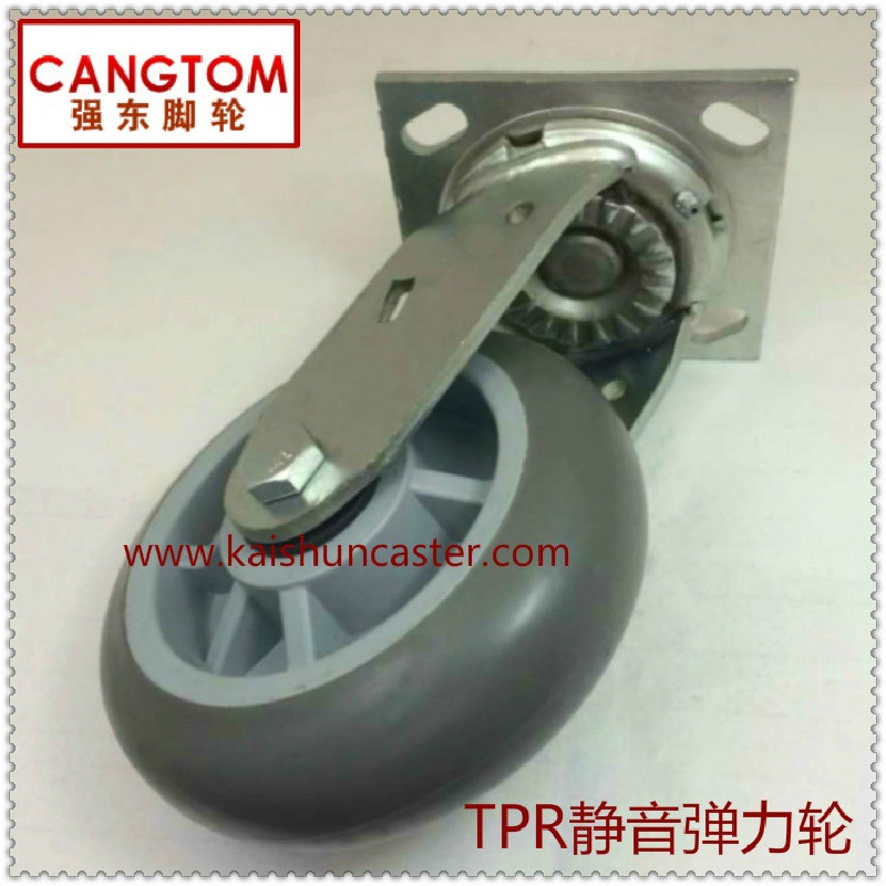 世通脚轮4系列重型人造胶万向轮4寸5寸6寸8寸TPR轮刹车手推车轮子