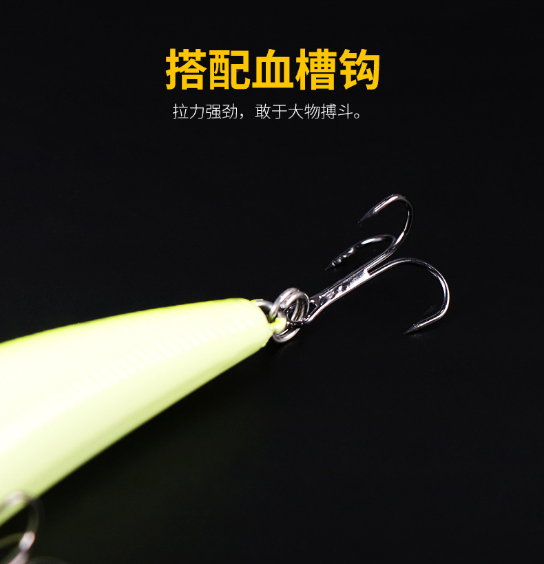 Floating Minnow Fishing Lures 5 Colors Hard Plastic Baits Minnow Lures Bass Trout Saltwater Sea Fishing Lure