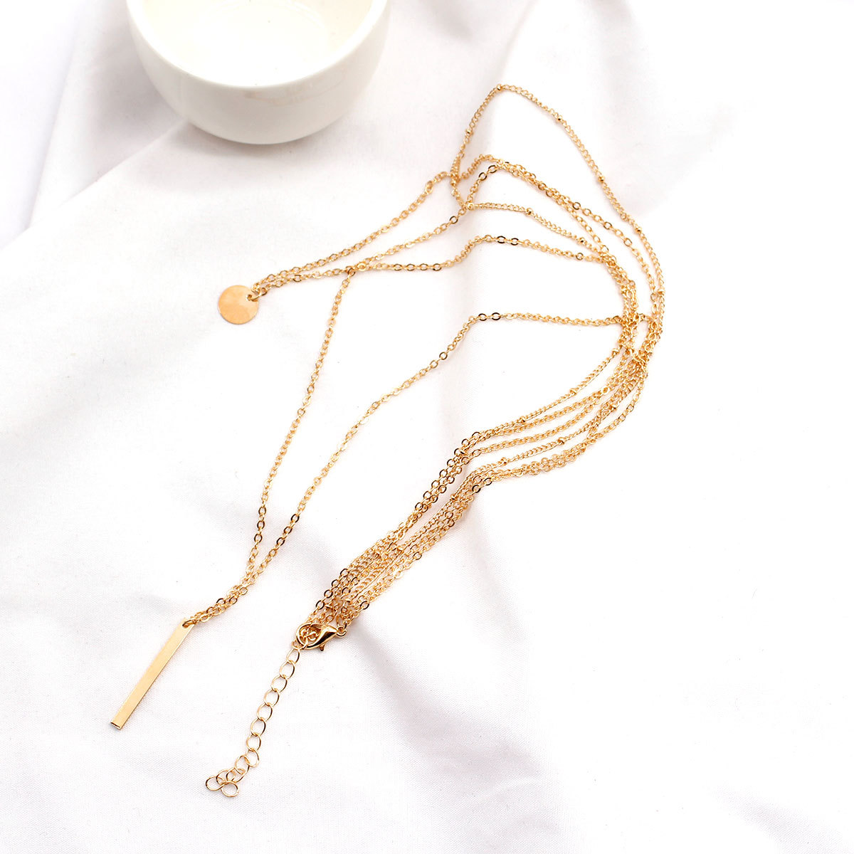 Simple Style Water Droplets Alloy Layered Plating Necklace display picture 6