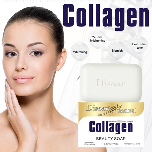 Disaar Cross-border Collagen Handmade Soap Cleansing Facial Soap Brighten Shrink Pores Essential Oil Soap Wholesale Soap