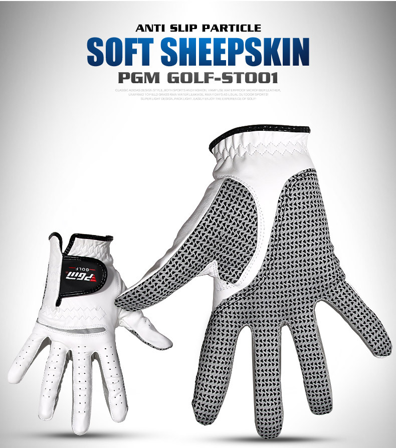 Găng tay golf PGM da cừu chống trượt dành cho nam — Tay trái cỡ 27 chi tiết 7